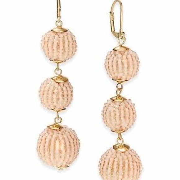 NWT: INC Beaded sphere drop earrings - Picture 2 of 2